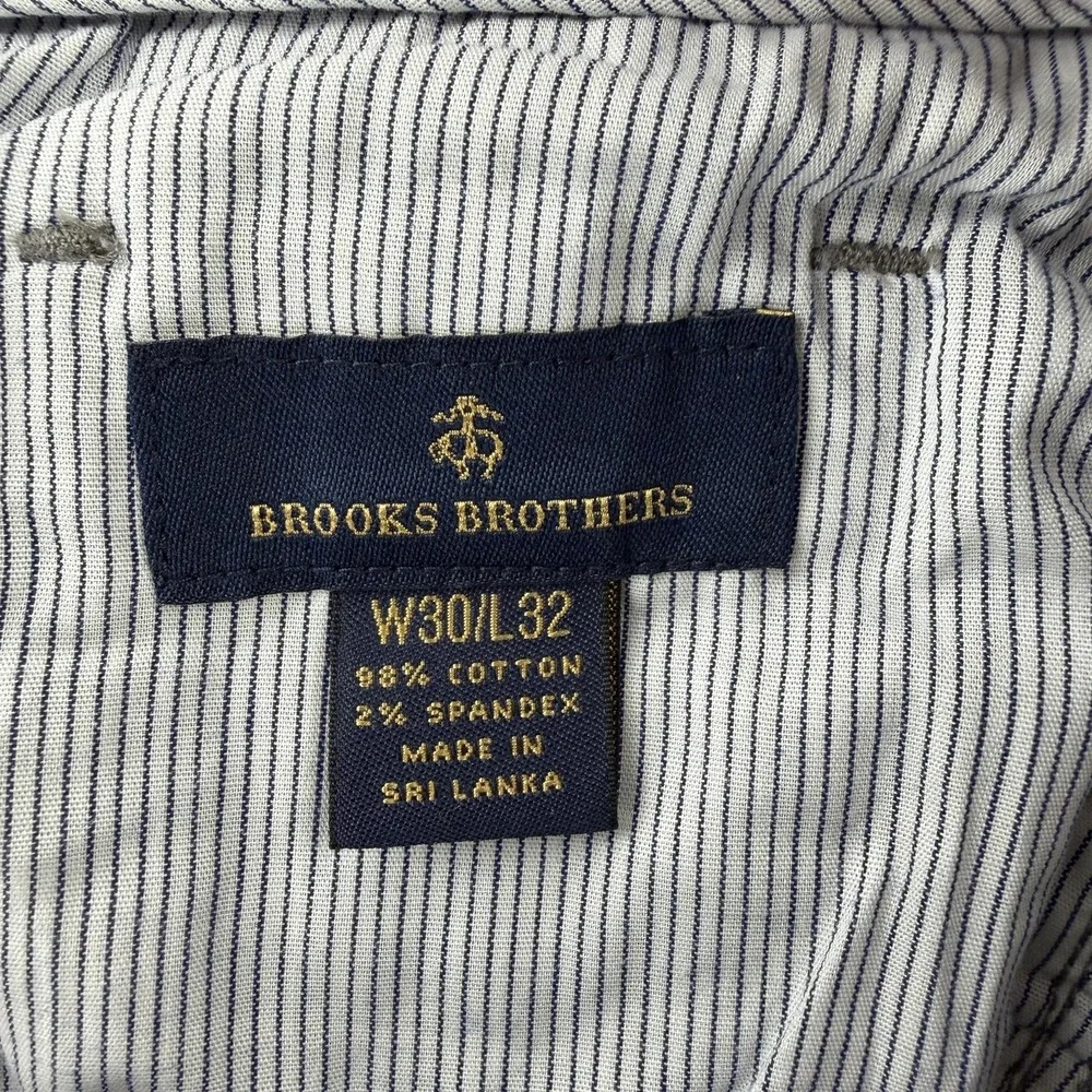 Brooks Brothers Mens 30x32 Gray Corduroy Pants Regular Clark Stretch Chino